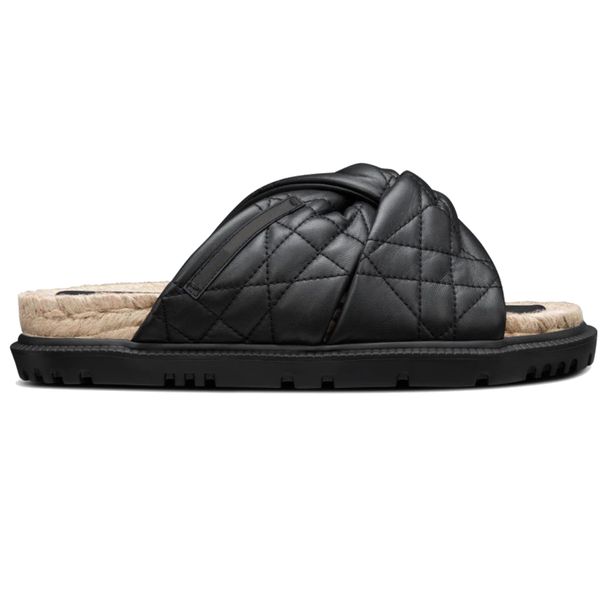 fashion women slippers luxury designer lady rhombic embroidered cross espadrille sandal leather slide 4 style model 35-40, Black
fashion women slippers luxury designer lady rhombic embroidered cross espadrille sandal leather slide 4 style model 35-40, Black