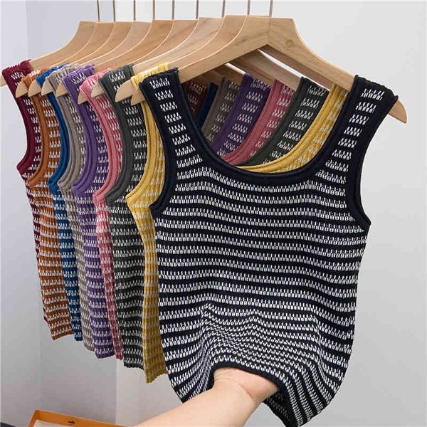 neck sleeveless knitted 2022 summer style silk suspender summer new fashion casual slim women's simple and comfortable all-match vest, White
neck sleeveless knitted 2022 summer style silk suspender summer new fashion casual slim women's simple and comfortable all-match vest, White