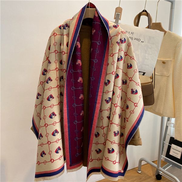 horse jacquard long scarf double side color scarves designer women cashmere wrap 180x65cm, Blue;gray
horse jacquard long scarf double side color scarves designer women cashmere wrap 180x65cm, Blue;gray