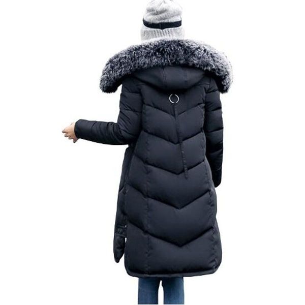 winter women hooded coat fur collar thicken warm long jacket female outerwear parka ladies chaqueta feminino 201027, Black
winter women hooded coat fur collar thicken warm long jacket female outerwear parka ladies chaqueta feminino 201027, Black