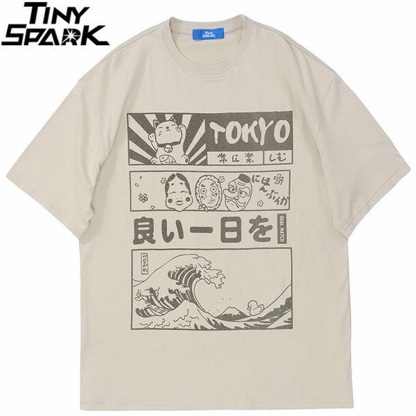 men hip hop streetwear t-shirt japanese kanji cartoon great wave tokyo t shirt harajuku cotton short sleeve tshirt summer 220512, White;black 
men hip hop streetwear t-shirt japanese kanji cartoon great wave tokyo t shirt harajuku cotton short sleeve tshirt summer 220512, White;black
