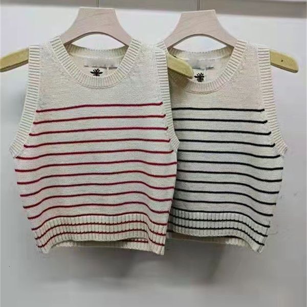women's knits & tees spring 2022 classic fashion two-color horizontal stripe vest back embroidered round neck sleeveless women's s, White
women's knits & tees spring 2022 classic fashion two-color horizontal stripe vest back embroidered round neck sleeveless women's s, White