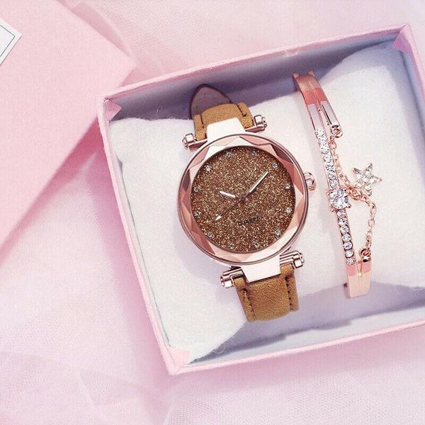 wristwatches fashion women's casual watches starry sky diamond analog quartz wrist watch leather band accessories gift 2022, Slivery;brown
wristwatches fashion women's casual watches starry sky diamond analog quartz wrist watch leather band accessories gift 2022, Slivery;brown