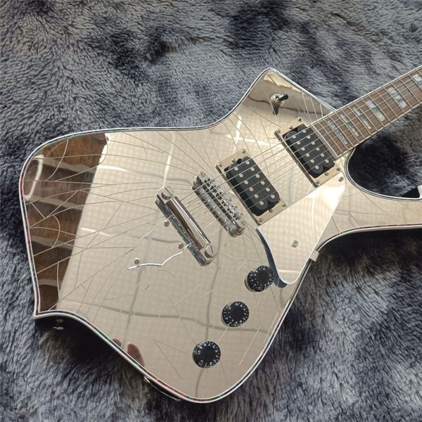 2021 new high-quality 6-string electric guitar, shaped,silver mirror,black paint,abalone inlay,fixed bridge
2021 new high-quality 6-string electric guitar, shaped,silver mirror,black paint,abalone inlay,fixed bridge
