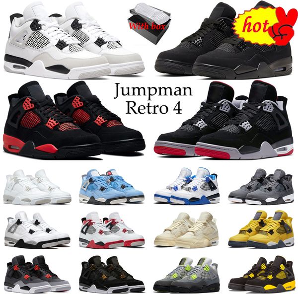 with box 4 4s basketball shoes men women military black red thunder black cat bred university blue cool grey mens trainers sport sneakers nb
with box 4 4s basketball shoes men women military black red thunder black cat bred university blue cool grey mens trainers sport sneakers nb
