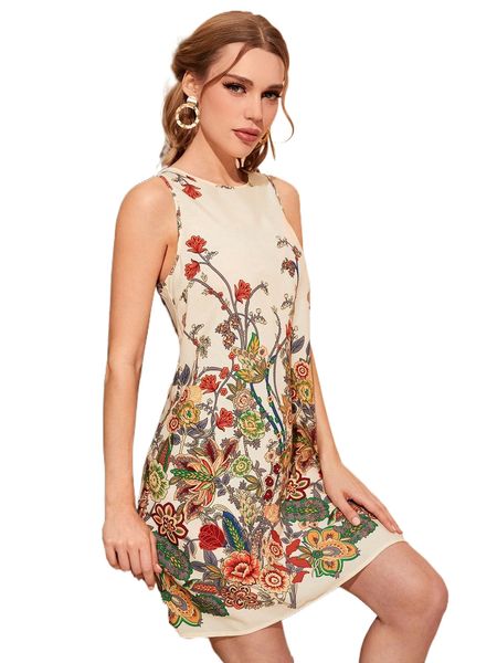 keyhole back floral print tunic dress e9u4#, Black;gray 
keyhole back floral print tunic dress e9u4#, Black;gray