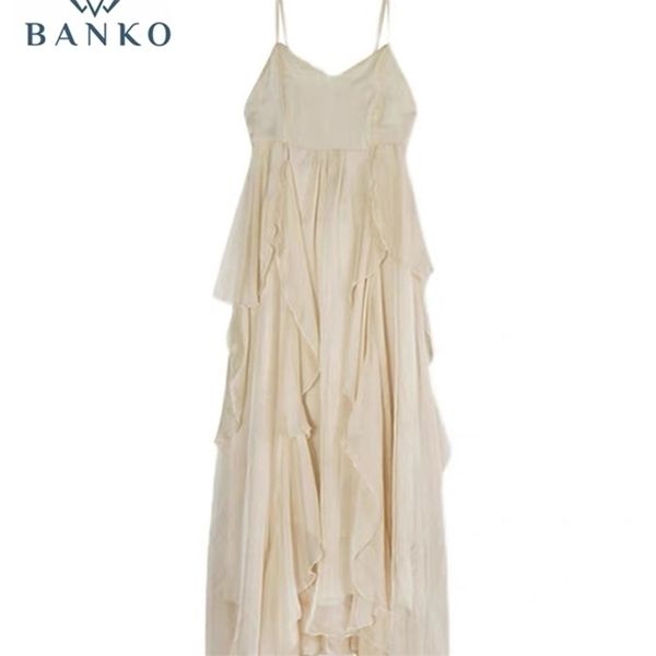 2022 french vintage suspender dress women summer loose long dresses evening elegant sleeveless backless party design 220507, Black;gray
2022 french vintage suspender dress women summer loose long dresses evening elegant sleeveless backless party design 220507, Black;gray