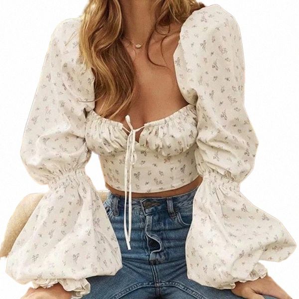 women's t-shirt women's summer long-sleeved retro floral square neck tube lace-up short fashion shirt boho t-shirtwomen's b7, White
women's t-shirt women's summer long-sleeved retro floral square neck tube lace-up short fashion shirt boho t-shirtwomen's b7, White