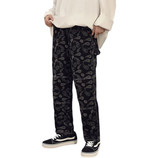 men's jeans high street royal paisley printed men black ripped slim fit pants streetwear erkek jean pantolon masculina, Blue
men's jeans high street royal paisley printed men black ripped slim fit pants streetwear erkek jean pantolon masculina, Blue