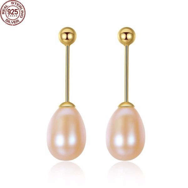 new babiqu flawless high bright 8-9mm natural rice pearl 925 sterling silver 18k color plated long stud earrings for women jewelry girl, Golden;silver
new babiqu flawless high bright 8-9mm natural rice pearl 925 sterling silver 18k color plated long stud earrings for women jewelry girl, Golden;silver