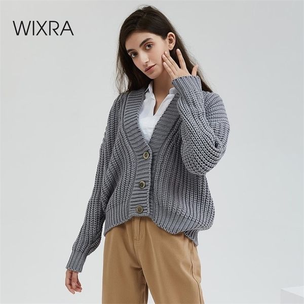 wixra knitted chunky cardigan sweater women simple solid thick button clothing sweater stylish for female autumn winter y200106, White;black
wixra knitted chunky cardigan sweater women simple solid thick button clothing sweater stylish for female autumn winter y200106, White;black