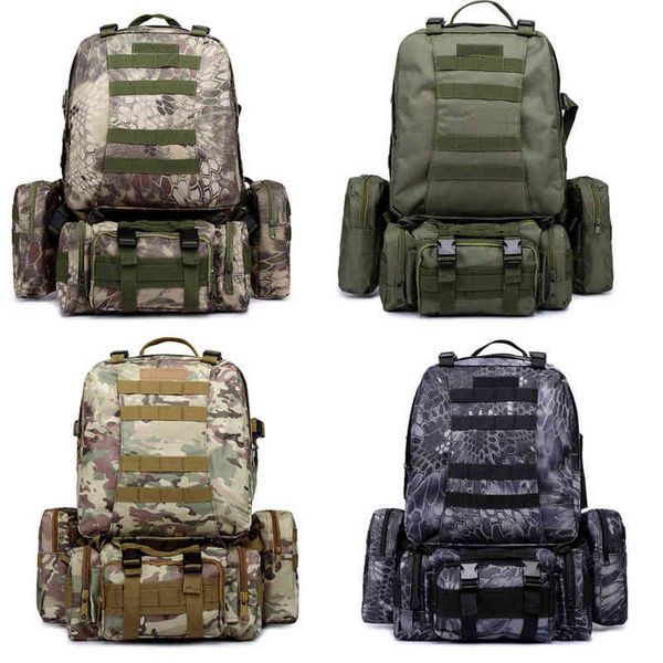 multifunction tactical camouflage backpack outdoor military camping hiking trekking rucksack travel outdoor mountaineering bag t220801
multifunction tactical camouflage backpack outdoor military camping hiking trekking rucksack travel outdoor mountaineering bag t220801