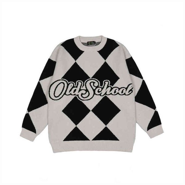 2021 preppy styor block argyle jacquard vintage men oversize knitted sweater stylish casual women pullover korean clothes t220730, White;black
2021 preppy styor block argyle jacquard vintage men oversize knitted sweater stylish casual women pullover korean clothes t220730, White;black