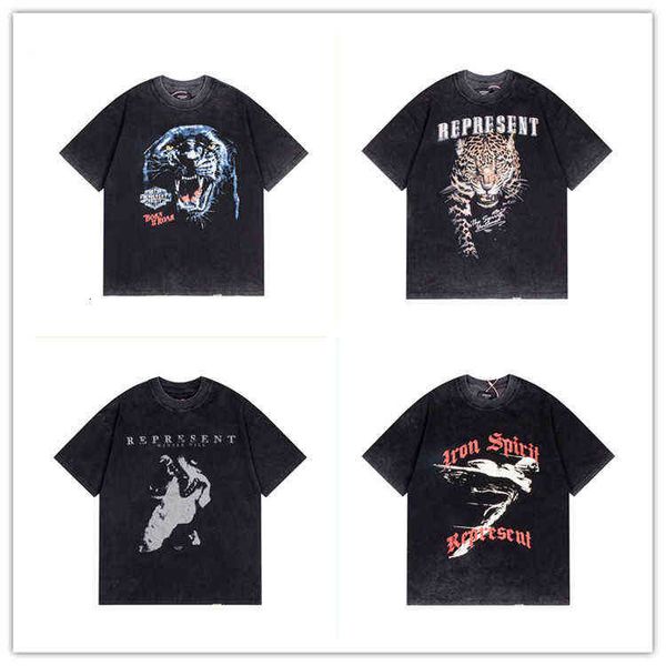 street high repeat used washed printed t-shirt hip hop fashion circle street leisure in spring and summer, White;black
street high repeat used washed printed t-shirt hip hop fashion circle street leisure in spring and summer, White;black
