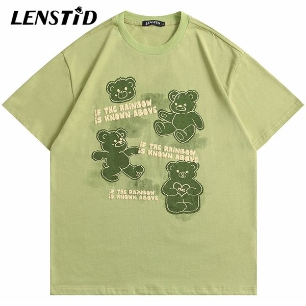 lenstid summer men short sleeve tshirts hip hop cute bear letter print t shirts streetwear harajuku casual cotton tees 220610, White;black
lenstid summer men short sleeve tshirts hip hop cute bear letter print t shirts streetwear harajuku casual cotton tees 220610, White;black