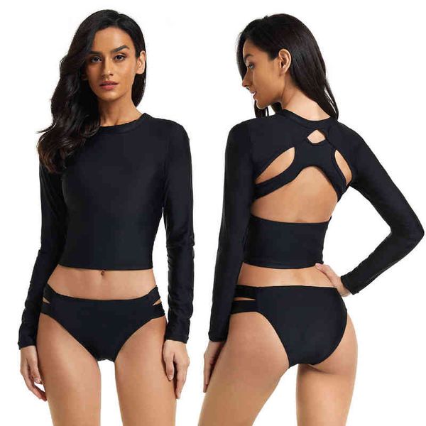 sleeved split long surf suit sunscreen women's swim diving swim onihua 727036, White;black
sleeved split long surf suit sunscreen women's swim diving swim onihua 727036, White;black
