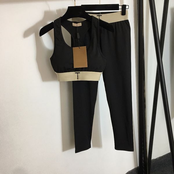 women yoga vests pants fashion elastic designer sport tracksuits set vintage breathable charm two pieces set, White
women yoga vests pants fashion elastic designer sport tracksuits set vintage breathable charm two pieces set, White