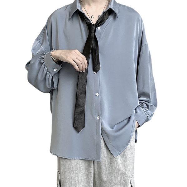 men's casual shirts dk uniform long sleeve shirt korean trend comfortable preppy loose all-match hong kong style top, White;black
men's casual shirts dk uniform long sleeve shirt korean trend comfortable preppy loose all-match hong kong style top, White;black