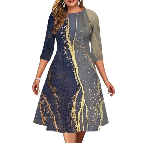 women's plus size a line dress color gradient round neck 3/4 length sleeve spring summer casual midi dress causal daily dress b4mj#, Black
women's plus size a line dress color gradient round neck 3/4 length sleeve spring summer casual midi dress causal daily dress b4mj#, Black