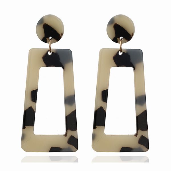 european and american fashion acrylic rectangular geometric square round non-perforated dangle chandelier women's ab609, Silver
european and american fashion acrylic rectangular geometric square round non-perforated dangle chandelier women's ab609, Silver