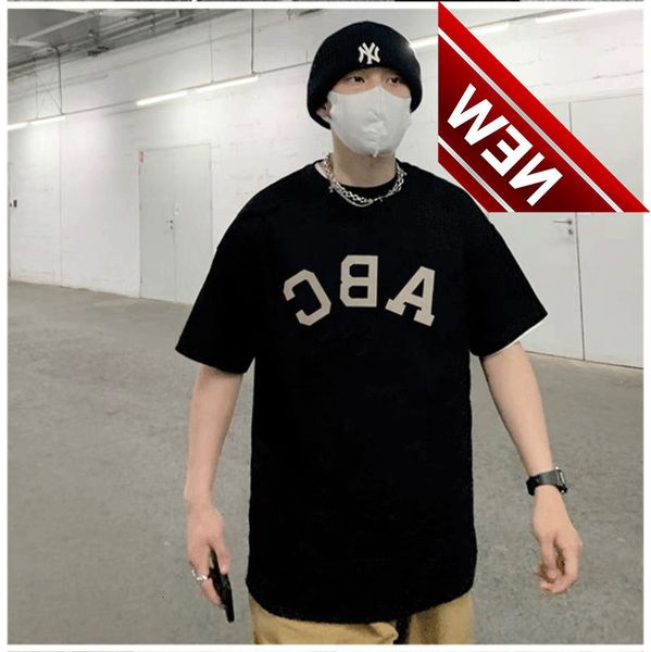 essentials double line fog niche trend brand season 7 main abc short sleeve casual loose couple, White;black
essentials double line fog niche trend brand season 7 main abc short sleeve casual loose couple, White;black