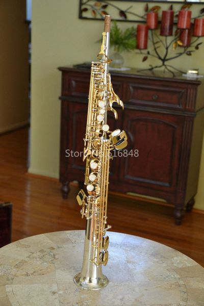 ps-847 soprano saxophone silver plated body gold lacquer key brass saxophone straight pipe b instrument with case
ps-847 soprano saxophone silver plated body gold lacquer key brass saxophone straight pipe b instrument with case
