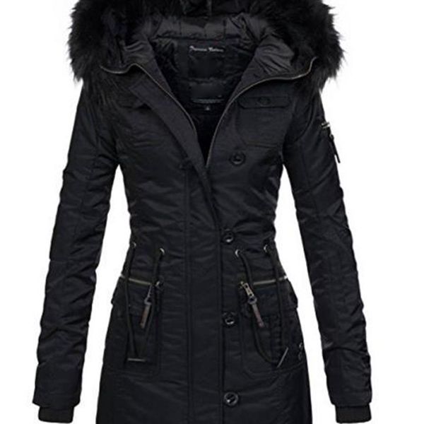 women winter thicken warm coat female autumn hooded cotton fur plus size basic jacket outerwear slim long ladies chaqueta t200319, Black;brown
women winter thicken warm coat female autumn hooded cotton fur plus size basic jacket outerwear slim long ladies chaqueta t200319, Black;brown