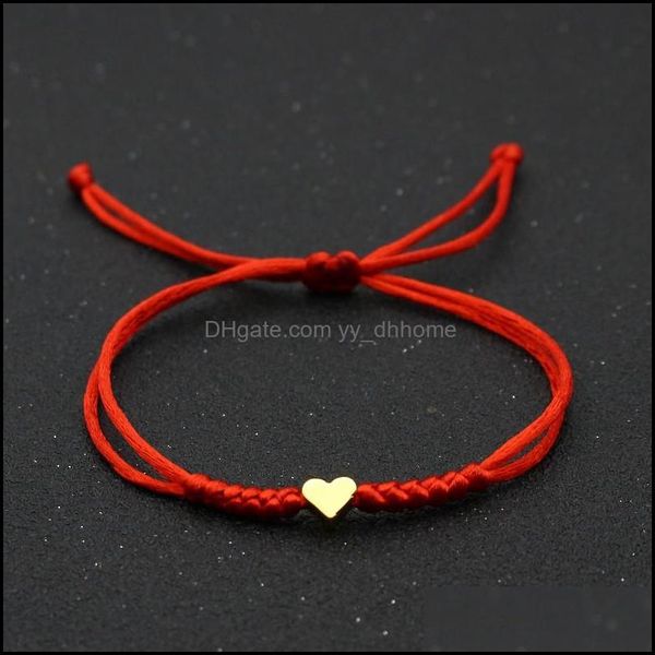 charm bracelets jewelry gold sier love heart bracelet couple wish lucky red string braided adjustable for women men drop delivery 2021 ophbv, Golden;silver
charm bracelets jewelry gold sier love heart bracelet couple wish lucky red string braided adjustable for women men drop delivery 2021 ophbv, Golden;silver