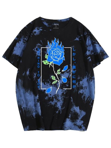 men tie dye floral print tee s6ru#, White;black
men tie dye floral print tee s6ru#, White;black