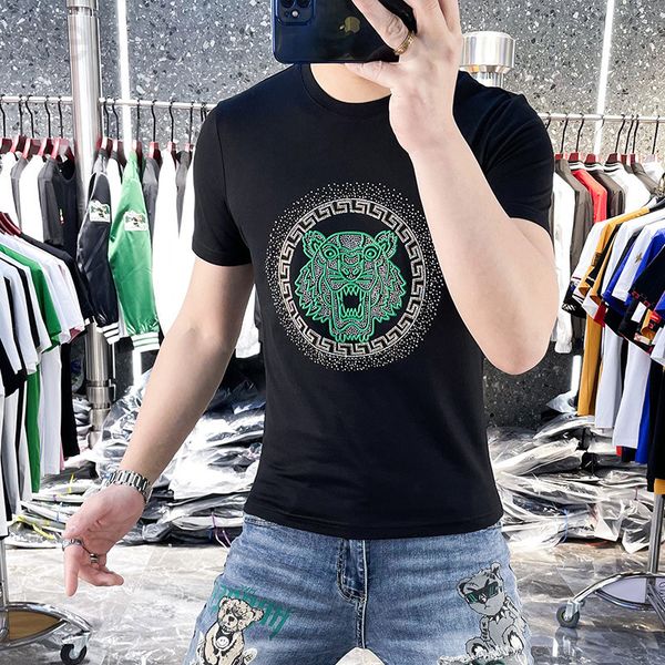 men's t-shirts designer summer short sleeve t-shirt men's 2022 new tiger head embroidery drill casual half fashion trend wear 1gz8, White;black
men's t-shirts designer summer short sleeve t-shirt men's 2022 new tiger head embroidery drill casual half fashion trend wear 1gz8, White;black