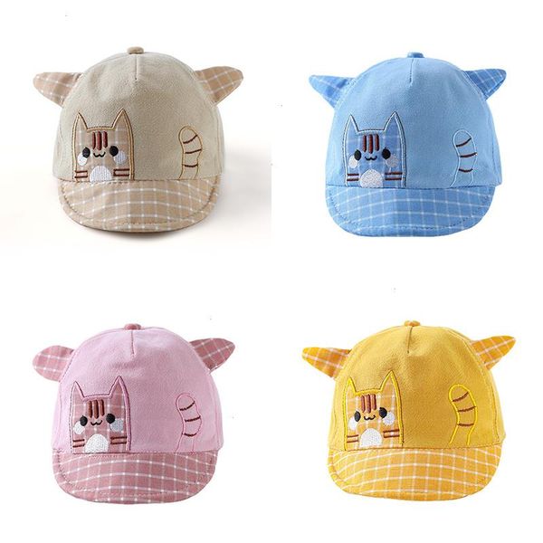 cartoon plaid print baby baseball cap cute cat embroidery infant girl boy sun hat spring summer cotton kids visor with, Yellow
cartoon plaid print baby baseball cap cute cat embroidery infant girl boy sun hat spring summer cotton kids visor with, Yellow