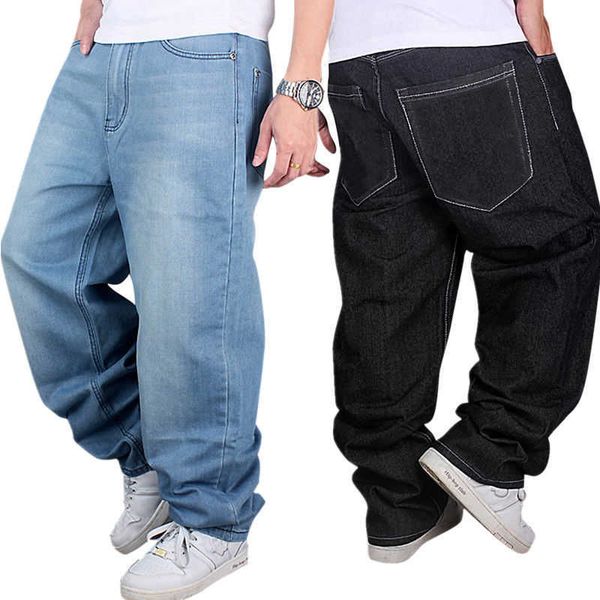 fashion men's jeans baggy loose skateboard pants streetwear denim hip-hop rap, Black
fashion men's jeans baggy loose skateboard pants streetwear denim hip-hop rap, Black