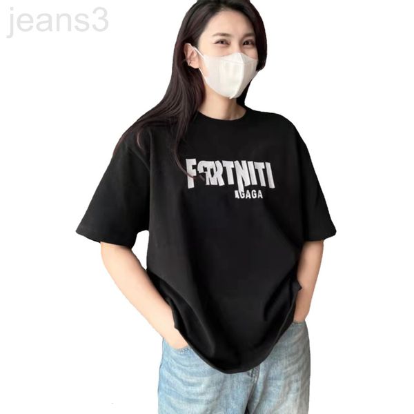 women's t-shirt designer 2022 paris brand fortress night game joint multilingual embroidery letters short sleeves for men and women, White
women's t-shirt designer 2022 paris brand fortress night game joint multilingual embroidery letters short sleeves for men and women, White