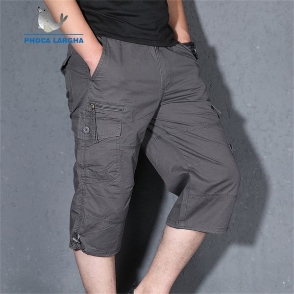 cargo shorts men summer casual multi-pocket masculino overall military solid short trousers plus size s 5xl 220418, White;black
cargo shorts men summer casual multi-pocket masculino overall military solid short trousers plus size s 5xl 220418, White;black