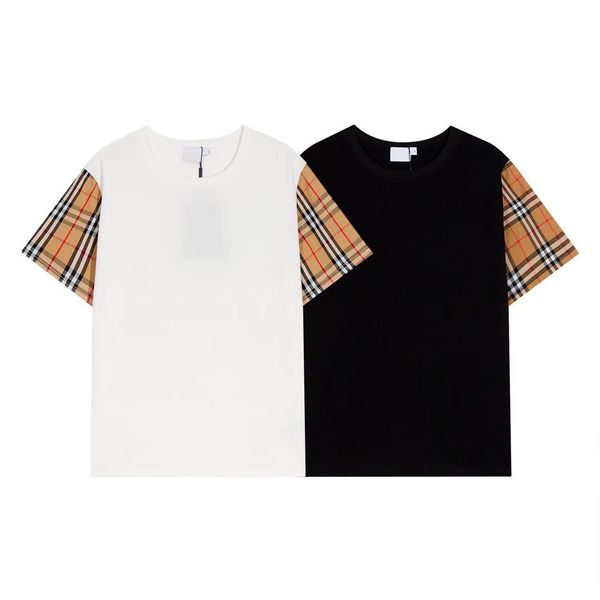 b12008 luxury brand designer couple high-end luxury stitched knit t-shirt men's casual short sleeve summer fashion embroidered round co, White;black
b12008 luxury brand designer couple high-end luxury stitched knit t-shirt men's casual short sleeve summer fashion embroidered round co, White;black
