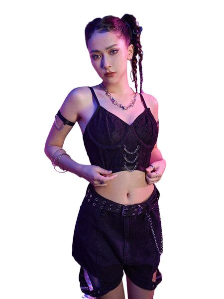 romwe cyber luvr contrast lace chain decor bralette & 1pair wristbands x7iz#, Black;red
romwe cyber luvr contrast lace chain decor bralette & 1pair wristbands x7iz#, Black;red