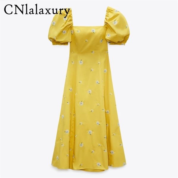 cnlalaxury vintage elegant yellow embroidery party aline maxi dress for women square collar puff sleeve dresses summer vestidos 220720, Black;gray
cnlalaxury vintage elegant yellow embroidery party aline maxi dress for women square collar puff sleeve dresses summer vestidos 220720, Black;gray