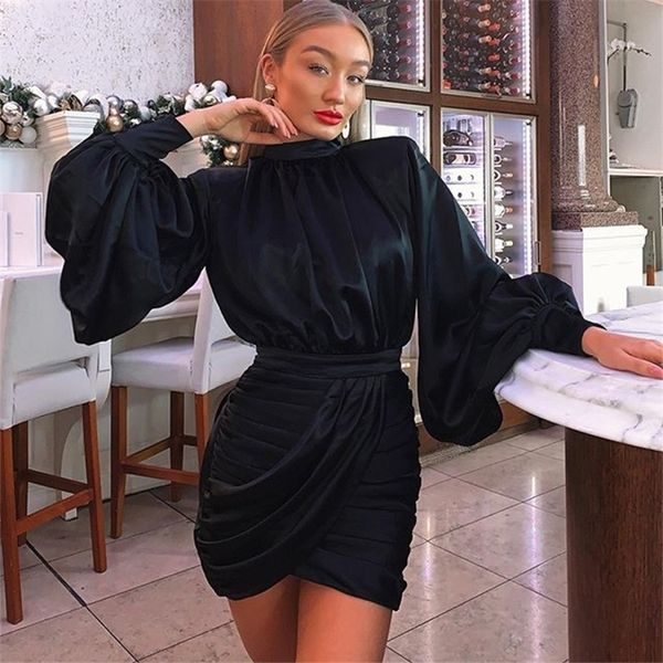 autumn new women dress solid lantern sleeves high collar bag hip waist pleated slim wild straight mini dresses t200320, Black;pink
autumn new women dress solid lantern sleeves high collar bag hip waist pleated slim wild straight mini dresses t200320, Black;pink