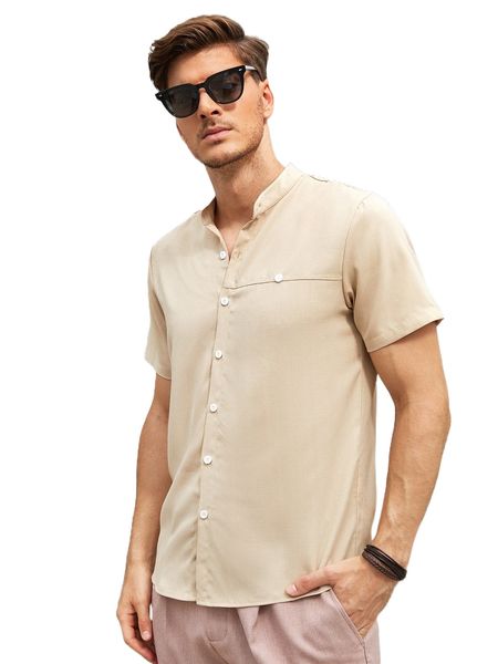 men button front shirt 17lr#, White;black
men button front shirt 17lr#, White;black