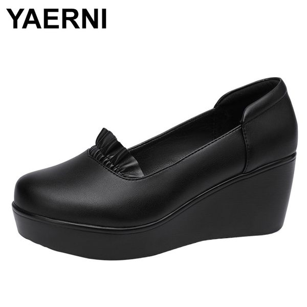 yaerni round head middle ages women shoes wedge heel office shoes women high heels platform ladies heels, Black
yaerni round head middle ages women shoes wedge heel office shoes women high heels platform ladies heels, Black