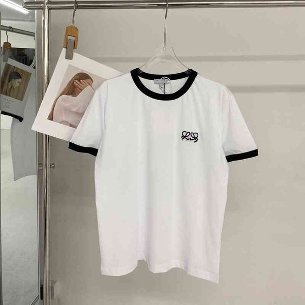 factory direct sales 50% off loe luojia 2022 summer new classic small embroidery color matching short sleeve t-shirt top, White
factory direct sales 50% off loe luojia 2022 summer new classic small embroidery color matching short sleeve t-shirt top, White