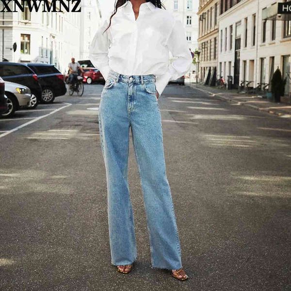 xnwmnz za fashion women high waist overlength jeans pants trousers pockets zipper female denim 210513, Blue
xnwmnz za fashion women high waist overlength jeans pants trousers pockets zipper female denim 210513, Blue