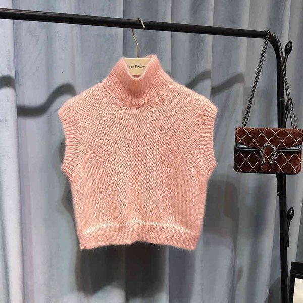 women's knits & tees national day special high collar sleeveless sweater women's comfortable and delicate fashionable temperament, White
women's knits & tees national day special high collar sleeveless sweater women's comfortable and delicate fashionable temperament, White