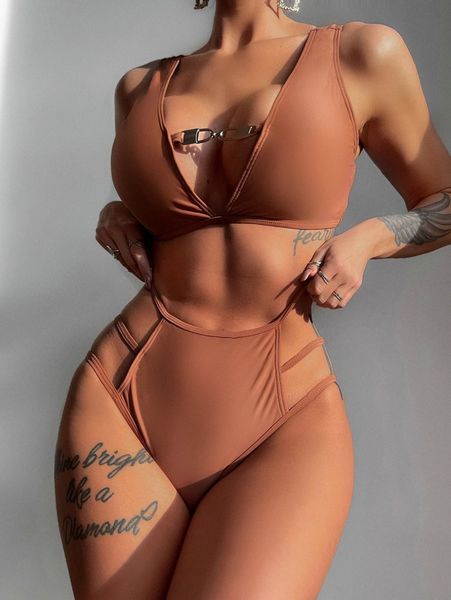 ladder cut-out high waisted bikini swimsuit a1ur#, White;black 
ladder cut-out high waisted bikini swimsuit a1ur#, White;black