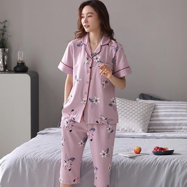 4xl women pajamas set sleepwear summer pyjamas loose home clothes 100 cotton turn-down collar, Black;red
4xl women pajamas set sleepwear summer pyjamas loose home clothes 100 cotton turn-down collar, Black;red