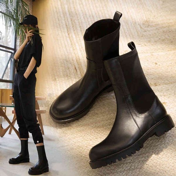 boots martin boots in autumn and winter women's british cow leather thick soled middle chimney thin chelsea, Black
boots martin boots in autumn and winter women's british cow leather thick soled middle chimney thin chelsea, Black