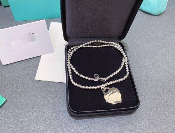 necklace bracelet 4mm round bead love pendant hardware designer women men couple fashion watche wedding party thanksgiving day valentine 12, Silver
necklace bracelet 4mm round bead love pendant hardware designer women men couple fashion watche wedding party thanksgiving day valentine 12, Silver
