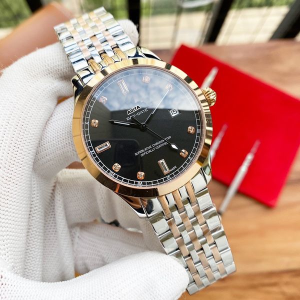 adita oysters classic women and men for watch precision durable cowhide stainless steel sliding clasp ladies quartz diving ceramic watch rx0, Slivery;brown
adita oysters classic women and men for watch precision durable cowhide stainless steel sliding clasp ladies quartz diving ceramic watch rx0, Slivery;brown