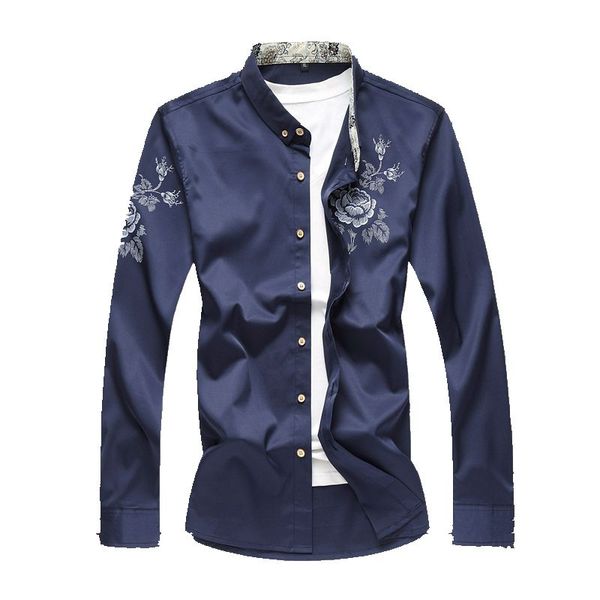 european and american men's wear summer 2022 new long-sleeve single breasted flower print fashion plus-size shirts blue, White;black
european and american men's wear summer 2022 new long-sleeve single breasted flower print fashion plus-size shirts blue, White;black