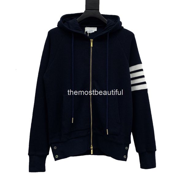 men's hoodies & sweatshirts spring and autumn tb sweater waffle four bar stripe hooded casual sports zipper cardigan hoodie coat for me, Black
men's hoodies & sweatshirts spring and autumn tb sweater waffle four bar stripe hooded casual sports zipper cardigan hoodie coat for me, Black